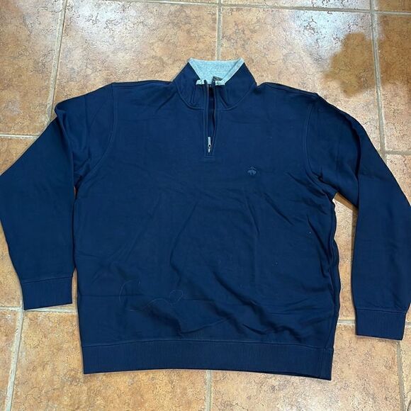 Brooks Brothers Men's Cotton Half-Zip size L - Picture 1 of 6